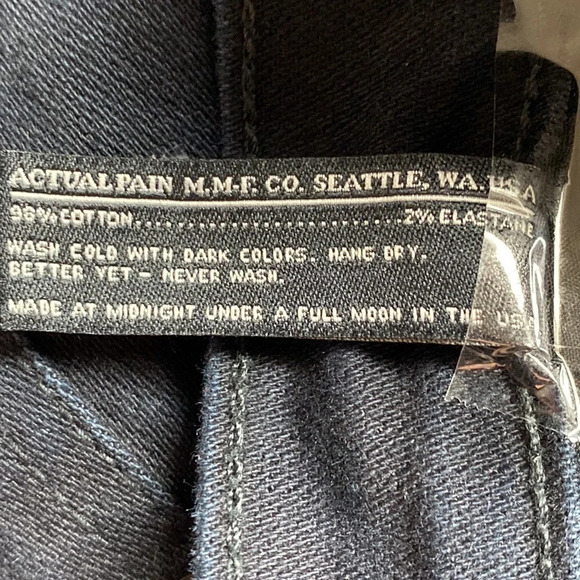 Actual Pain Dark Wash Skinny Jeans Size 28 - Picture 9 of 9